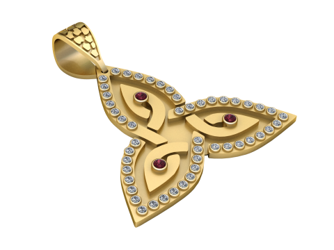 ELEGANT RUBY PENDANT 3D PRINTABLE MODEL 3D Model