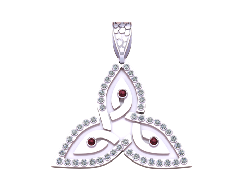 ELEGANT RUBY PENDANT 3D PRINTABLE MODEL Modelo 3D