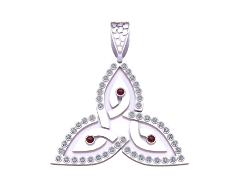 ELEGANT RUBY PENDANT 3D PRINTABLE MODEL 3D Model