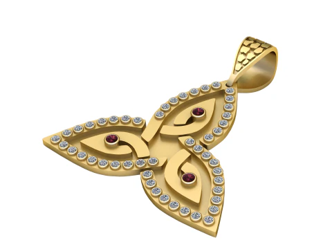 ELEGANT RUBY PENDANT 3D PRINTABLE MODEL 3D Model