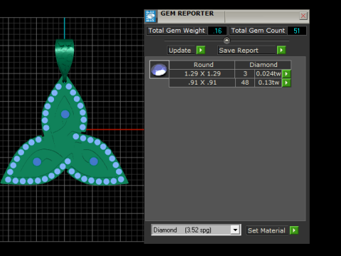 ELEGANT RUBY PENDANT 3D PRINTABLE MODEL Modelo 3D