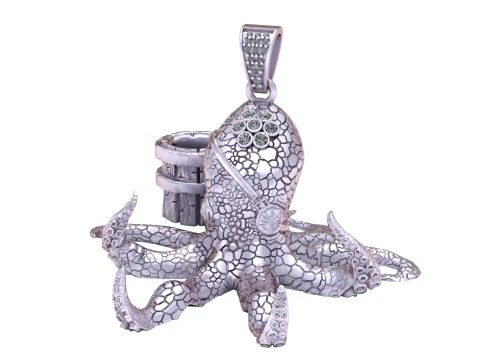 OCTOPUS PENDANT 3D PRINTABLE MODEL 3D Model