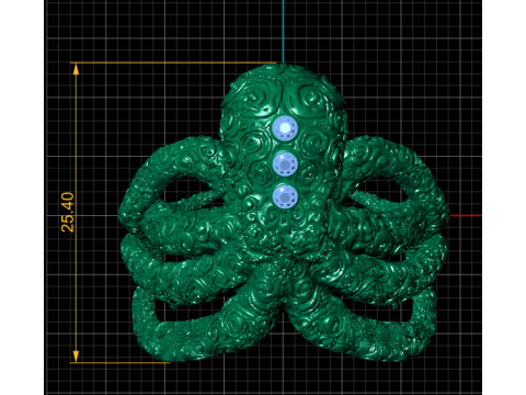 OCTOPUS RING 3D PRINTABLE MODEL 3D Модель