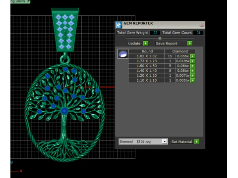 HIP HOP TREE COIN PENDANT 3D PRINTABLE MODEL 3D Model