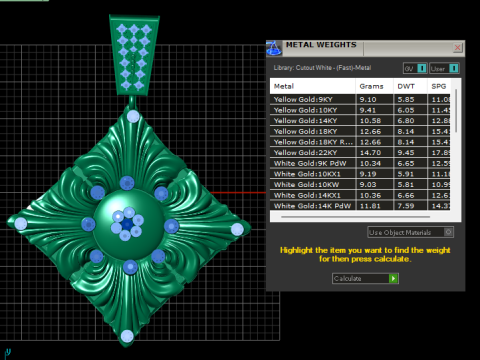 GOLDEN SQUARE SHAPE PENDANT 3D PRINTABLE MODEL Model 3D