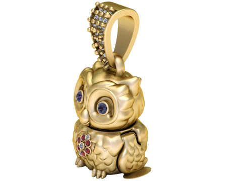 OWL BIRD PENDANT 3D PRINTABLE MODEL 3D 模型