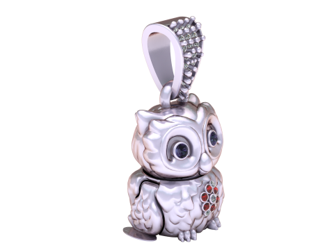 OWL BIRD PENDANT 3D PRINTABLE MODEL 3D 模型