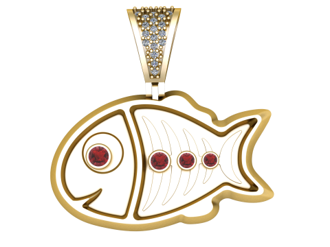 FISH PENDANT 3D PRINTABLE MODEL 3D Model