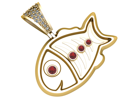 FISH PENDANT 3D PRINTABLE MODEL 3D Model