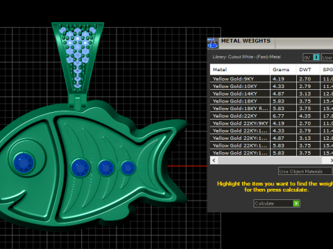 FISH PENDANT 3D PRINTABLE MODEL 3D Model