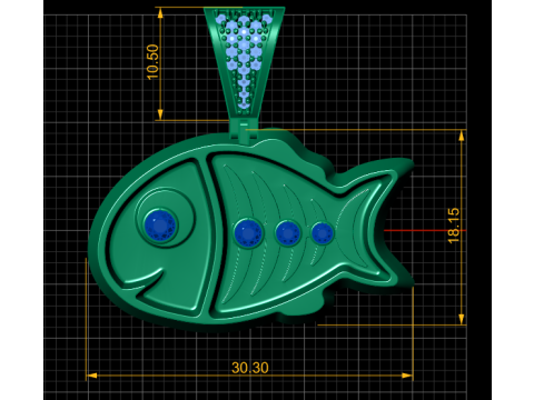 FISH PENDANT 3D PRINTABLE MODEL 3D Model