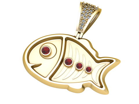 FISH PENDANT 3D PRINTABLE MODEL 3D Model