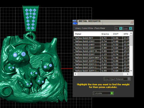 CAT FAMILY PENDANT 3D PRINTABLE MODEL 3D Model