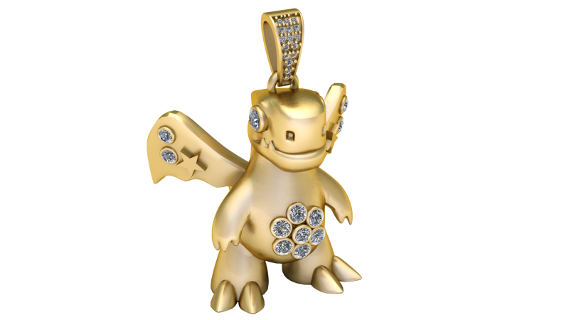 FLYING DRAGON PENDANT 3D PRINTABLE MODEL 3D Model .c4d .max .obj .3ds .fbx .stl .blend 