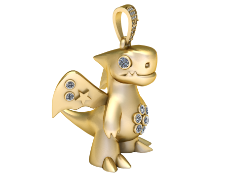 FLYING DRAGON PENDANT 3D PRINTABLE MODEL 3D Model