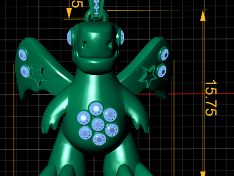 FLYING DRAGON PENDANT 3D PRINTABLE MODEL 3D Model