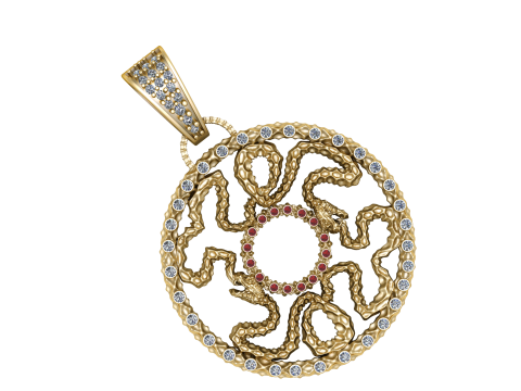 ANTIQUE COIN PENDANT 3D PRINTABLE MODEL 3Dモデル