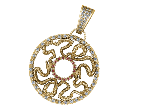 ANTIQUE COIN PENDANT 3D PRINTABLE MODEL 3Dモデル