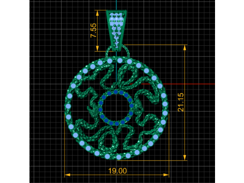 ANTIQUE COIN PENDANT 3D PRINTABLE MODEL 3Dモデル