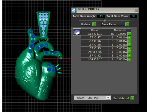 GOLDEN HUMAN HEART PENDANT 3D PRINTABLE MODEL 3D Model