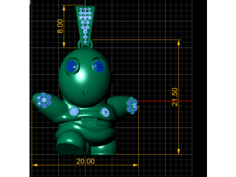 CARTOON CHARACTER PENDANT 3D PRINTABLE MODEL 3D 모델