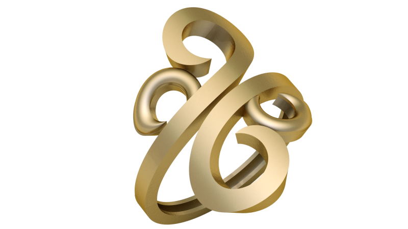 STYLISH GOLDEN RING 3D PRINTABLE MODEL 3D Model .c4d .max .obj .3ds .fbx .stl .blend 