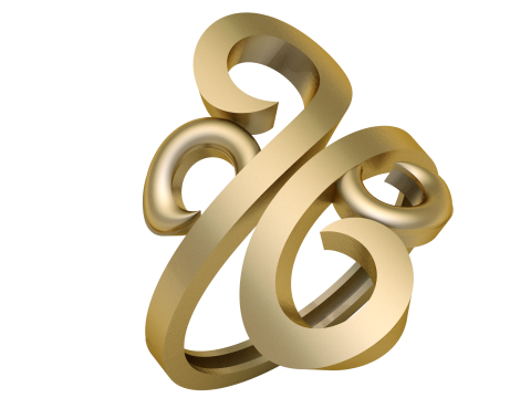 STYLISH GOLDEN RING 3D PRINTABLE MODEL 3D Модель
