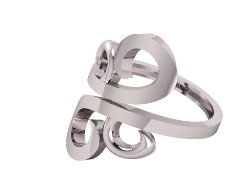 STYLISH GOLDEN RING 3D PRINTABLE MODEL 3D Model