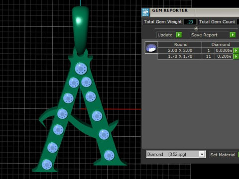 GOLDEN ALPHABET A PENDANT 3D PRINTABLE MODEL 3D Model