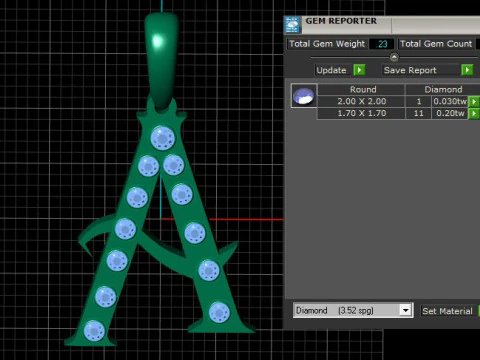 GOLDEN ALPHABET A PENDANT 3D PRINTABLE MODEL 3D Model