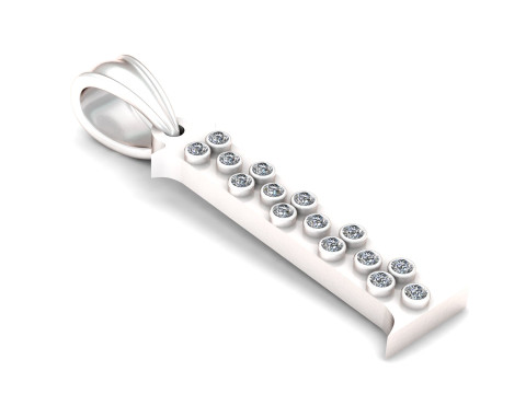 GOLDEN ALPHABET I PENDANT 3D PRINTABLE MODEL Model 3D