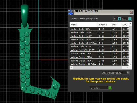 GOLDEN ALPHABET L PENDANT 3D PRINTABLE MODEL 3D 模型