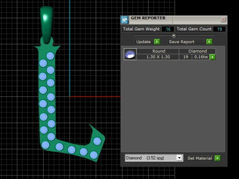GOLDEN ALPHABET L PENDANT 3D PRINTABLE MODEL 3D 模型