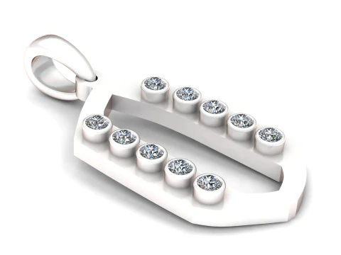 GOLDEN ALPHABET O PENDANT 3D PRINTABLE MODEL 3D Model