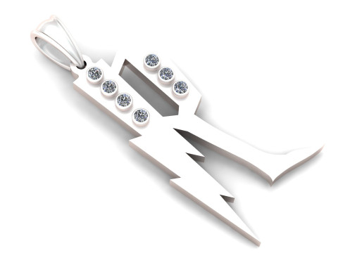 GOLDEN ALPHABET R PENDANT 3D PRINTABLE MODEL 3D Model