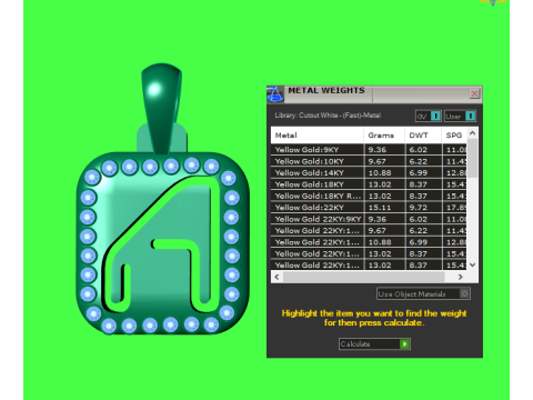 PRECIOUS ALPHABET A PENDANT 3D PRINTABLE MODEL 3D Model
