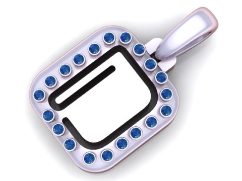 PRECIOUS ALPHABET D PENDANT 3D PRINTABLE MODEL 3D Модель
