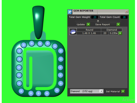 PRECIOUS ALPHABET D PENDANT 3D PRINTABLE MODEL 3D Модель