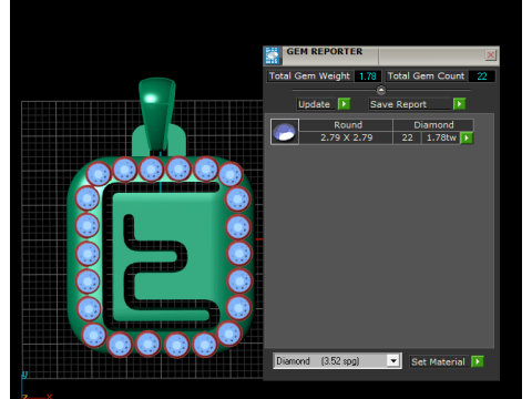 PRECIOUS ALPHABET E PENDANT 3D PRINTABLE MODEL Model 3D