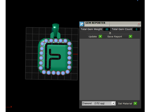 PRECIOUS ALPHABET F PENDANT 3D PRINTABLE MODEL 3D Model