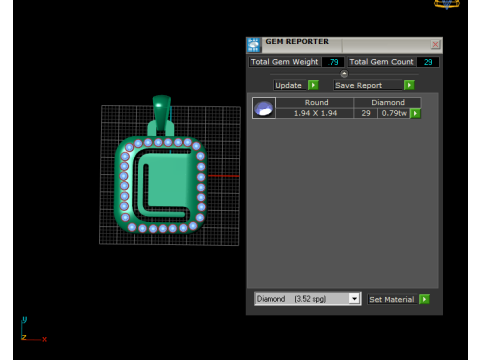 PRECIOUS ALPHABET F PENDANT 3D PRINTABLE MODEL 3D Model
