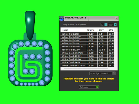 PRECIOUS ALPHABET G PENDANT 3D PRINTABLE MODEL 3D Model