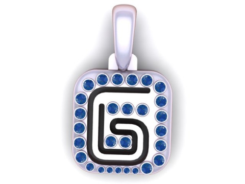PRECIOUS ALPHABET G PENDANT 3D PRINTABLE MODEL Model 3D