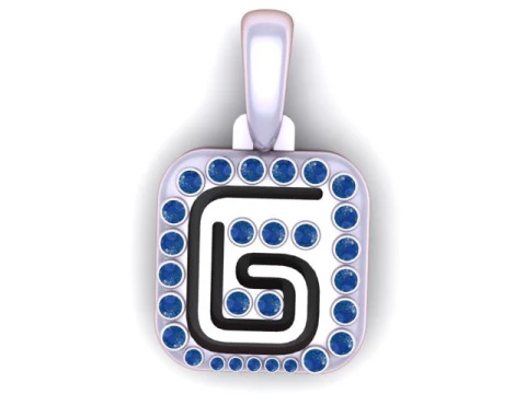 PRECIOUS ALPHABET G PENDANT 3D PRINTABLE MODEL 3D Model