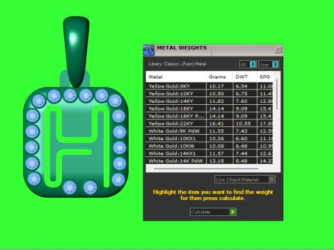 PRECIOUS ALPHABET H PENDANT 3D PRINTABLE MODEL 3D Model