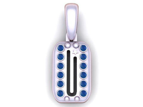 PRECIOUS ALPHABET I PENDANT 3D PRINTABLE MODEL 3D Модель