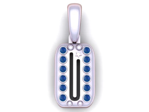 PRECIOUS ALPHABET I PENDANT 3D PRINTABLE MODEL 3D Model