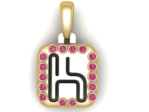 ДОРОГОЦІННА 3D-ПІДВІСНА МОДЕЛЬ АЛФАВІТУ K ДЛЯ ДРУКУ 3D Модель