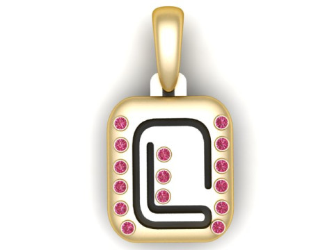 PRECIOUS ALPHABET O PENDANT 3D PRINTABLE MODEL 3D-Modell