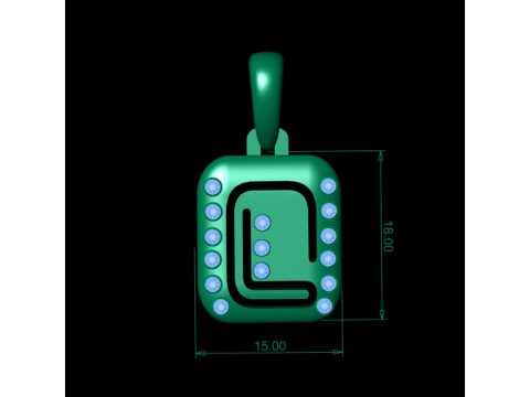 PRECIOUS ALPHABET O PENDANT 3D PRINTABLE MODEL 3D मॉडल